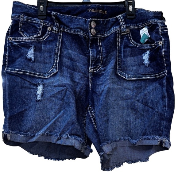 Maurice’s Women Kaylee Denim Shorts BNWT Size 16 - Picture 1 of 5